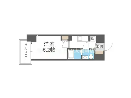 エグゼ大阪CITYツヴァイ(1K/12階)の間取り写真