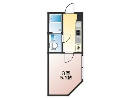 リベルテ(1K/2階)の間取り写真