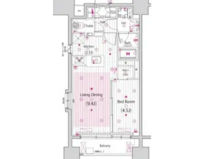 ガーラ・アヴェニュー浅草(1LDK/11階)の間取り写真