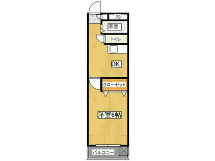 リファインドビル下通(1DK/3階)の間取り写真