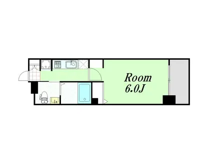 エステムプラザ大手前エヴァース(1K/6階)の間取り写真