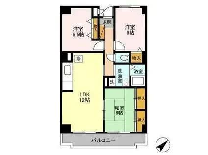 ハーヴェスト本郷(3LDK/2階)の間取り写真