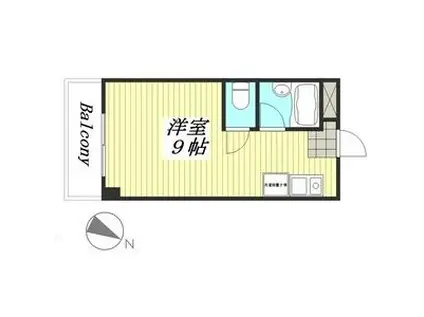 コートブリーゼ(ワンルーム/2階)の間取り写真