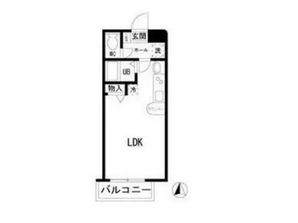 ファンタジア21(ワンルーム/4階)の間取り写真