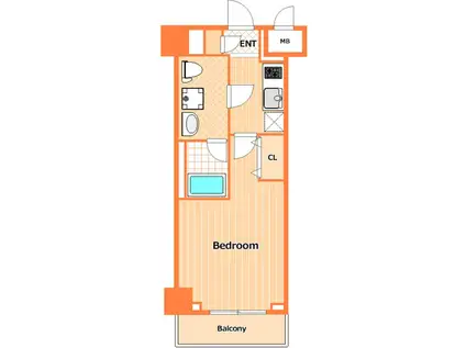 SHOKEN RESIDENCE川崎八丁畷(1K/2階)の間取り写真