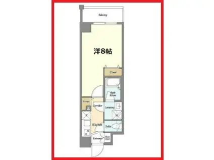 ディヴレ森下(1K/5階)の間取り写真