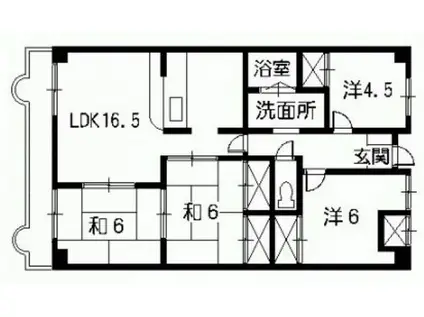 ブリアンローズ上幟町(4LDK/5階)の間取り写真