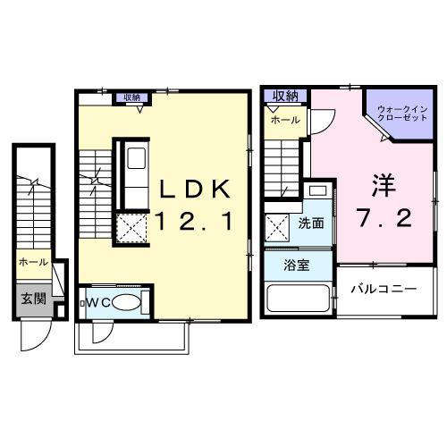 サンダーソニア(1LDK/2階)の間取り写真
