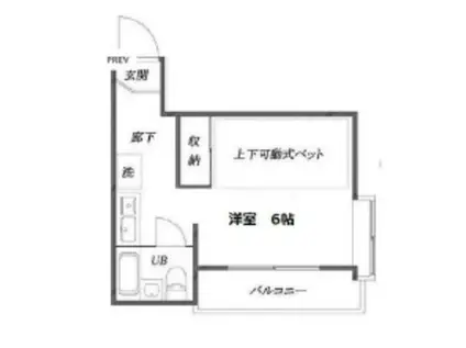 ダイホープラザ町屋(ワンルーム/2階)の間取り写真