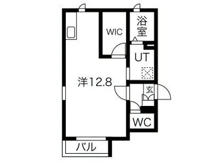 愛知環状鉄道 大門駅(愛知) 徒歩21分 2階建 築12年(ワンルーム/1階)の間取り写真