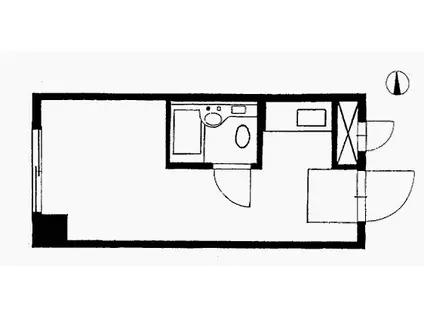 札幌第一パークハイツ(ワンルーム/10階)の間取り写真