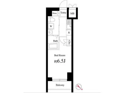 ハーモニーレジデンス横浜みなとみらい001(1K/3階)の間取り写真