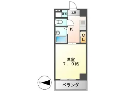 アルソーレ上前津旧スチューデンツ上前津(1K/5階)の間取り写真