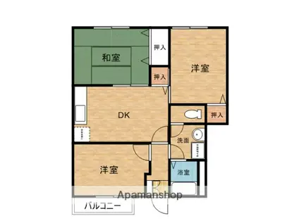 エクセレントドムス(3DK/1階)の間取り写真