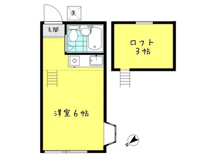 エクレール成増(ワンルーム/2階)の間取り写真
