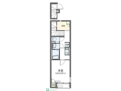 レオネクストロータスハイム(1K/2階)の間取り写真