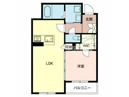 シャーメゾン引土(1LDK/3階)の間取り写真