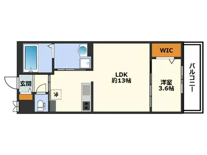 CASA BRANCHE(1LDK/1階)の間取り写真