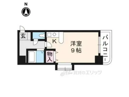 サンホワイト葛野(1K/3階)の間取り写真