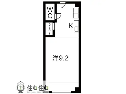 センテナリオホソヤ(ワンルーム/6階)の間取り写真