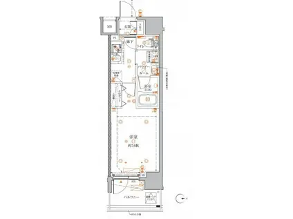 クレイシアIDZ蒲田(1K/11階)の間取り写真