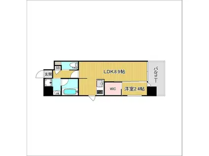 YSP城野(1LDK/10階)の間取り写真