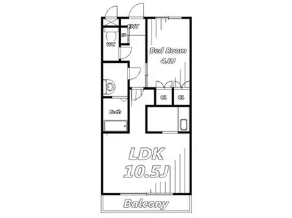 ウィルマルカ(1LDK/3階)の間取り写真