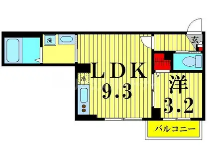 グランパーク本所(1LDK/2階)の間取り写真