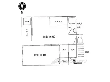 リンサンハイツ(1DK/2階)の間取り写真