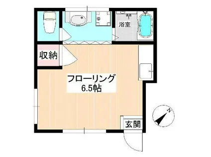 メゾンドフルール(ワンルーム/1階)の間取り写真