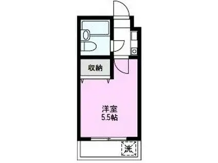 ジュネパレス蒲生第一(1K/3階)の間取り写真