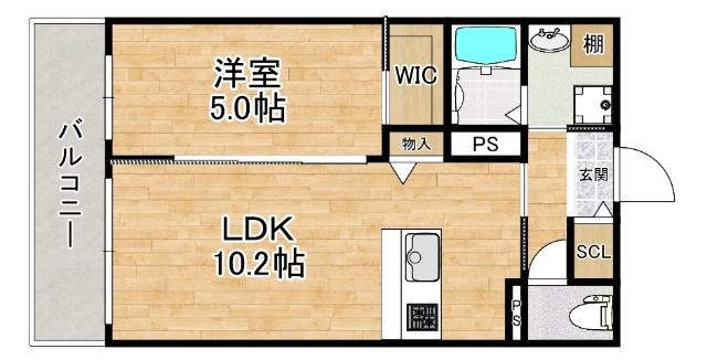 SUITE TERRACE RELIER(1LDK/3階)の間取り写真