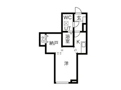 メリディアン多賀城笠神(1LDK/2階)の間取り写真