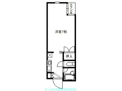 プリオール大江(1K/3階)の間取り写真