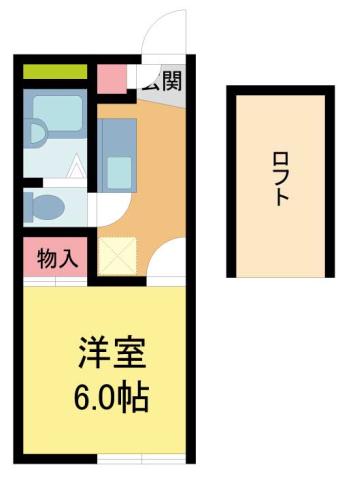 メモリアス西宮(1K/2階)の間取り写真