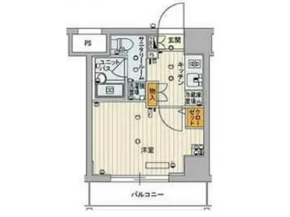 スカイコート品川南大井第2(1K/7階)の間取り写真