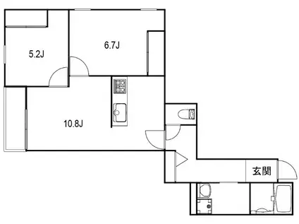 GRAN千歳台A棟(2LDK/1階)の間取り写真