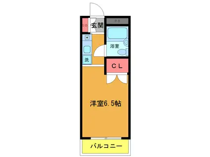 INT21(ワンルーム/1階)の間取り写真