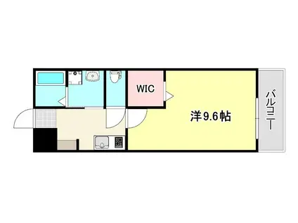 セオリー神戸ドミール(1K/8階)の間取り写真