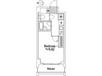 BLANCNOIR TOBU-NERIMA(1K/3階)の間取り写真