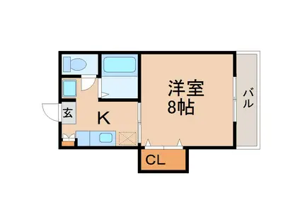 ジョイフル荒町(1K/3階)の間取り写真