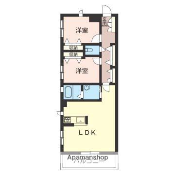 クレセール鎌ケ谷(2LDK/2階)の間取り写真