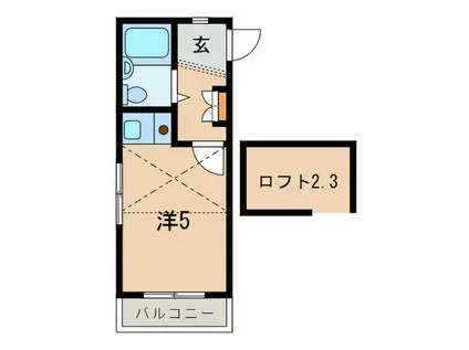 ヴェクセル三軒茶屋(ワンルーム/2階)の間取り写真