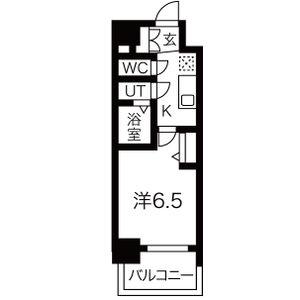 メイクス矢場町II(1K/10階)の間取り写真