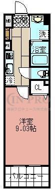 MDI VISTA MARE門司駅前(1K/3階)の間取り写真