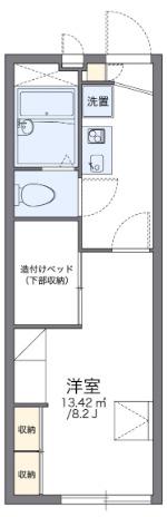 レオパレスまついII(1K/2階)の間取り写真