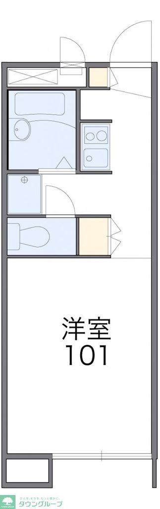 レオパレスヴァンテ・アン(1K/2階)の間取り写真