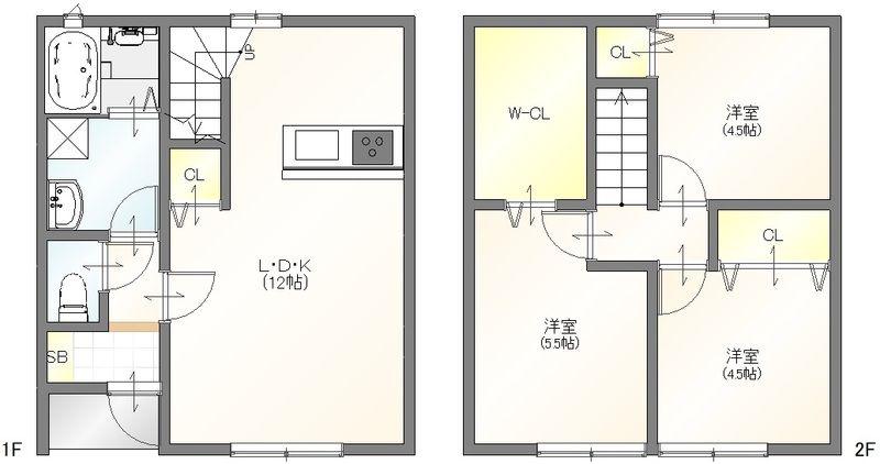 MAISON BLANCHE(3LDK/1階)の間取り写真