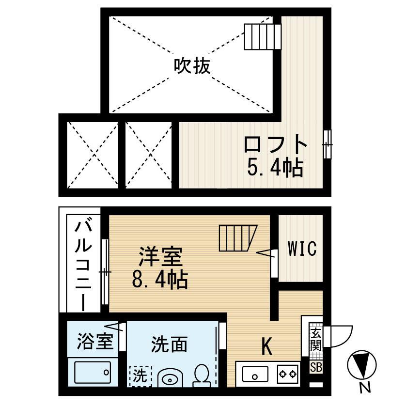 セレーネ豊田本町(1K/1階)の間取り写真