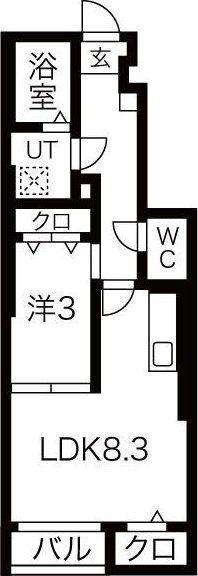 LAUNCH BOX(1LDK/1階)の間取り写真
